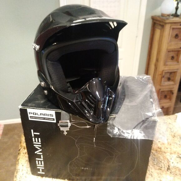 Polaris Moto EC Full Face Helmet Dot Black Size Medium #77216202-00-02 - Picture 1 of 13
